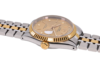 Tudor Prince Day-Date Ref. 76213 champagnerfarbenes Zifferblatt mit 5 Diamanten