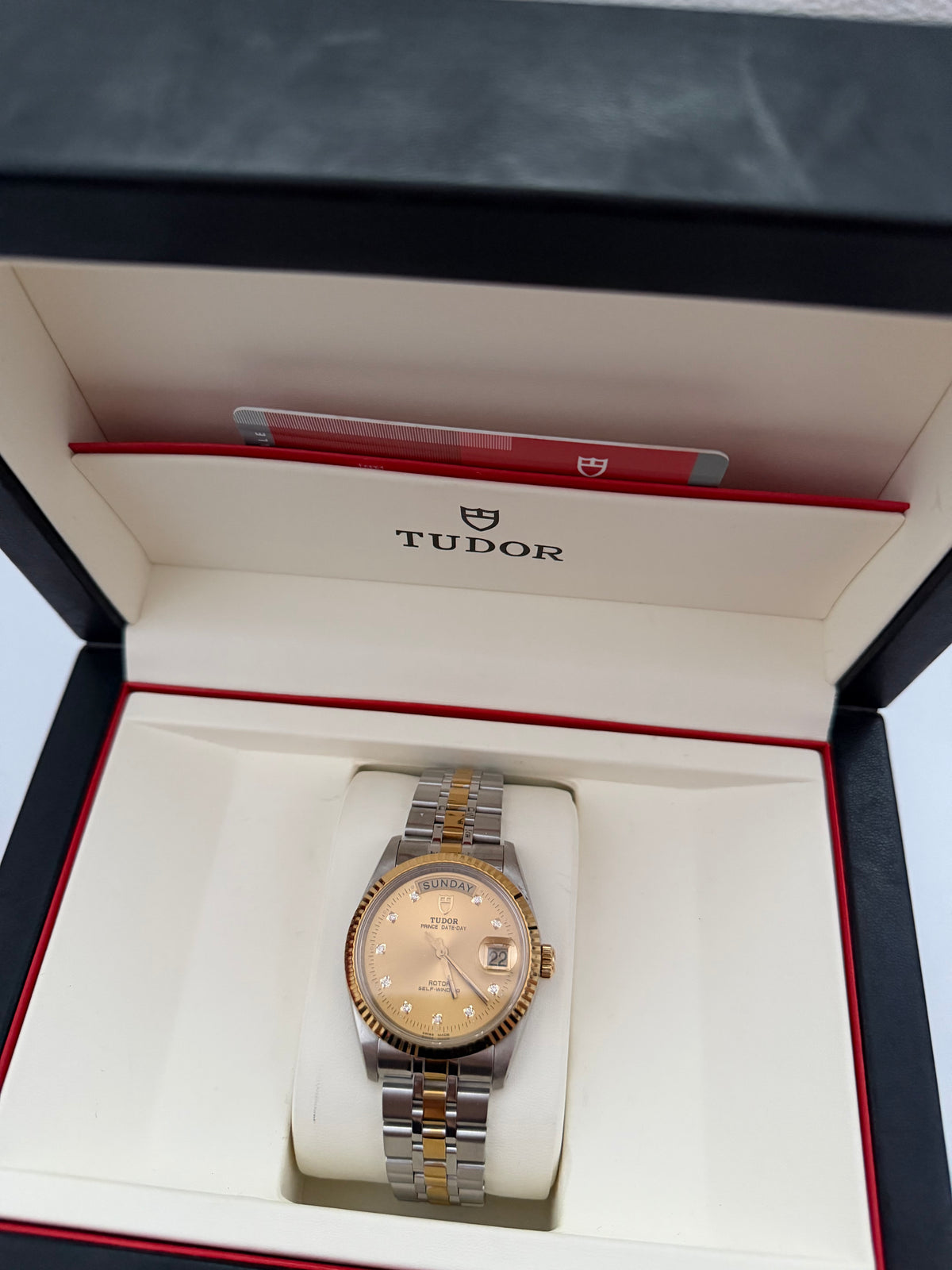 Tudor Prince Day-Date Ref. 76213 Gold Diamonds Dial