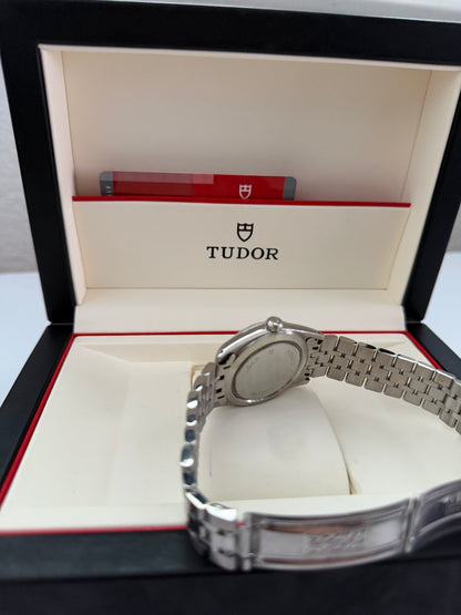 Tudor Prince Day-Date Ref. 76213 Zifferblatt Weißes Leinen mit Diamanten