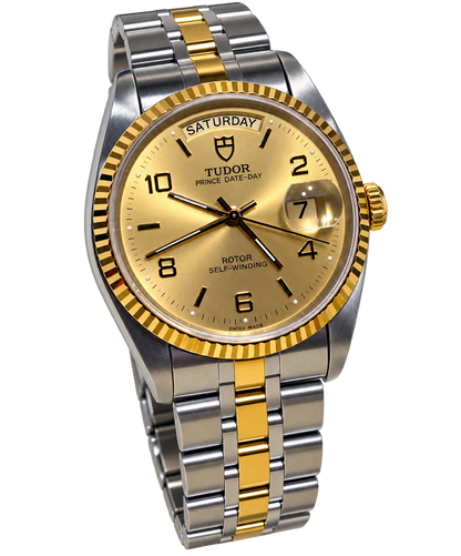 Tudor Prince Day-Date Ref. 76213 Champagne Arabic Number Dial