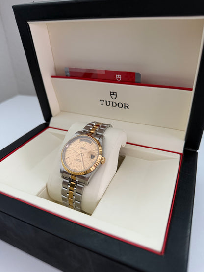 Tudor Prince Day-Date Ref. 76213 Linen Gold Dial