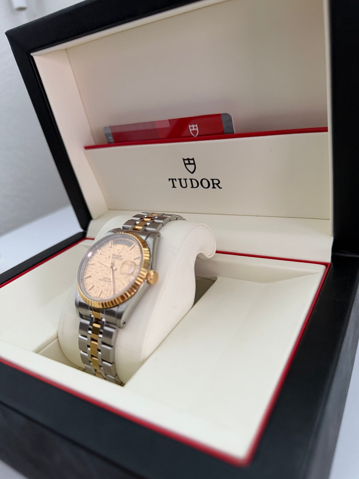 Tudor Prince Day-Date Ref. 76213 Linen Gold Dial