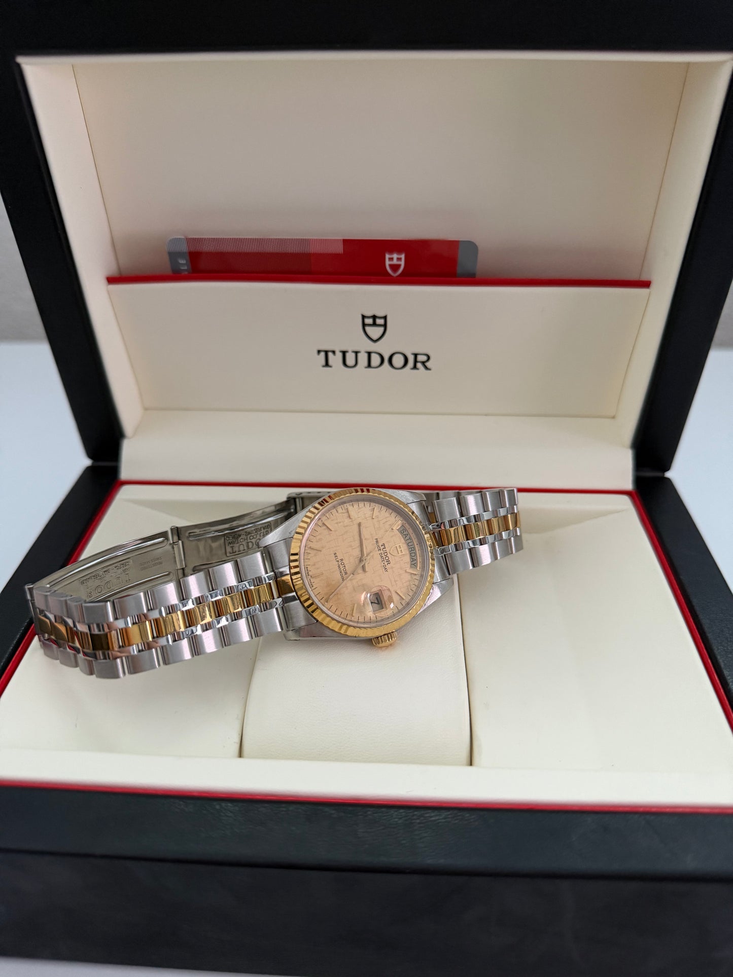 Tudor Prince Day-Date Ref. 76213 Linen Gold Dial